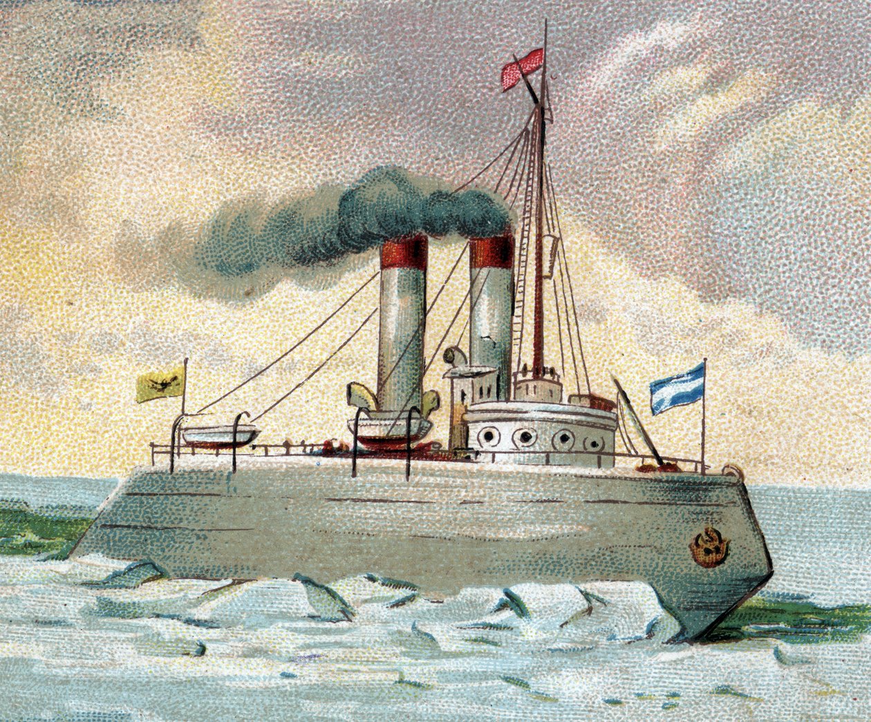 Icebreaker - Navio Quebra-Gelo (Ice Breeze) no final do século XIX de Unknown artist