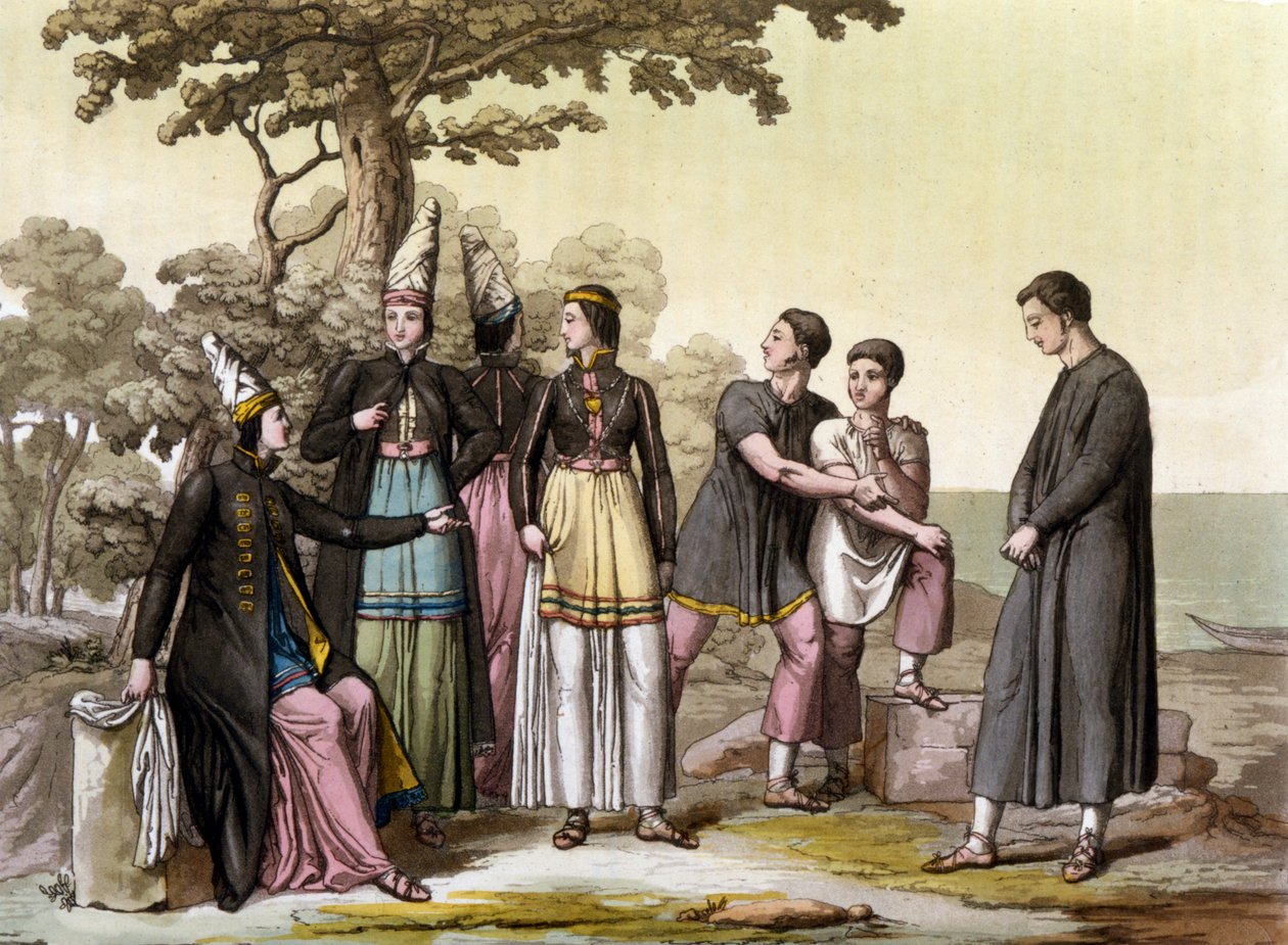 Fantasias Islandesas - em "The Old and Modern Costume" de Jules Ferrario de Unknown artist