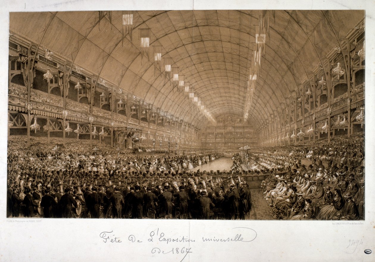 Ilustração representando a Exposição Internacional de 1867 (Exposition Universelle d