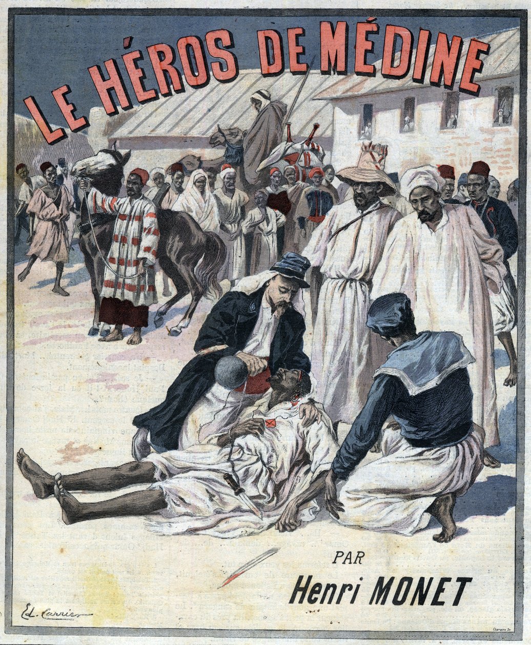 Ilustração para "Os Heróis de Medine" de Henri Monet em "Le journal des voyages" de 1898 de Unknown artist