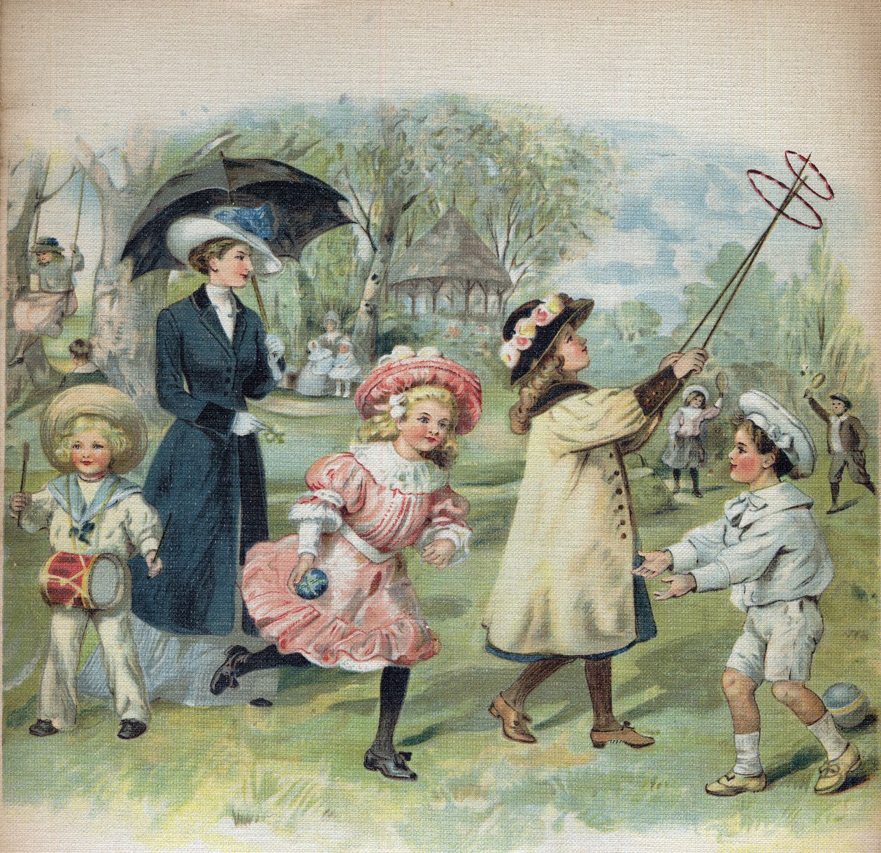 Ilustração em "La jour de Ginette et Raymond", início do século XX. de Unknown Artist