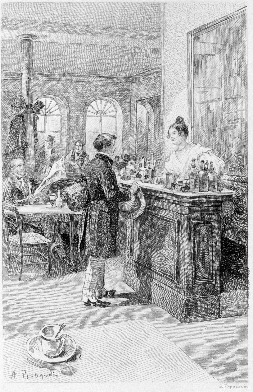 Ilustração de "O Vermelho e o Preto". Stendhal. 1831. Gravura do final do século XIX. de Unknown artist