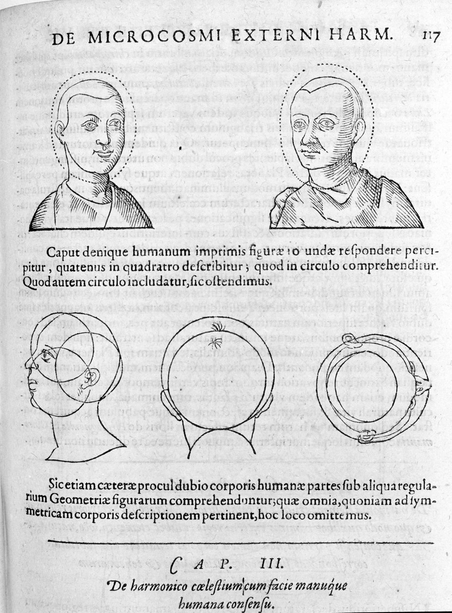 Imagem de fisionomia da "Collectio Operum" de Robert Fludd (Robertus de Fluctibus). Londres 1617 de Unknown artist