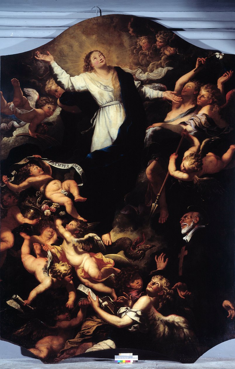 Imaculada Conceição com São Filipe Neri (pintura de Unknown artist