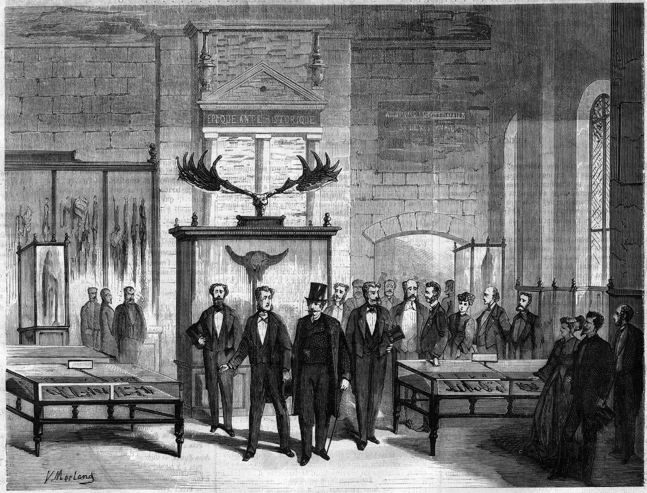 Inauguração do Musée Gallo Romain (Gallo-Romain) no Castelo Saint Germain en Laye (Saint-Germain-en-Laye) por Napoleão III (Charles Louis Napoleon Bonaparte de Unknown artist
