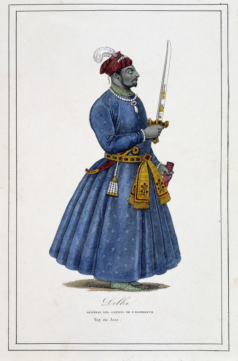 Índia: General da Guarda do Imperador de Deli - em "Os diferentes povos da terra" pelo Padre Paul Jonhanneaud, Livraria de Bons livres de Unknown artist
