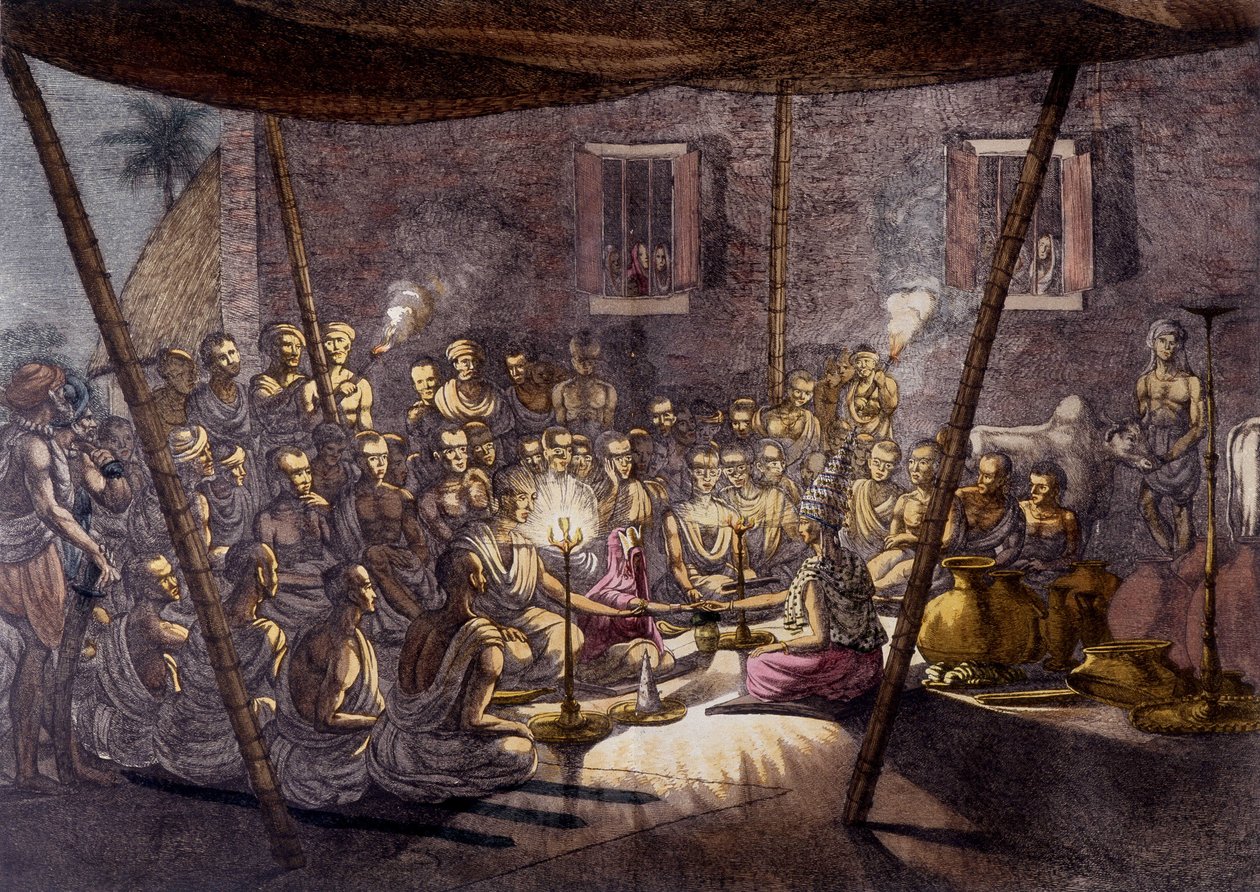 Cultura e Civilização Indiana: Cerimónia de Casamento na Índia. de Unknown artist
