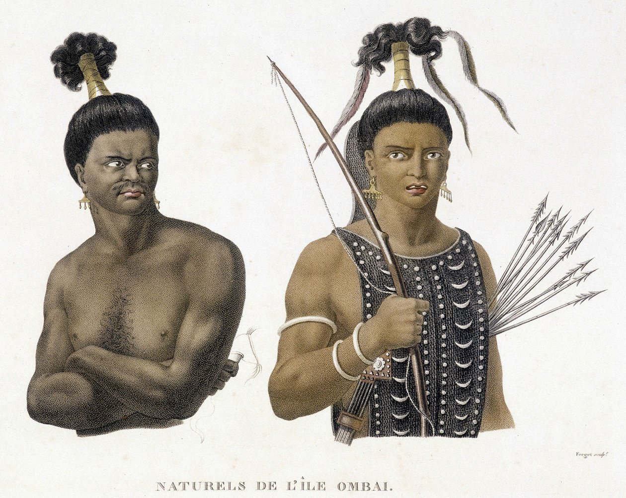 Povo indígena da Ilha Ombai. de Unknown artist