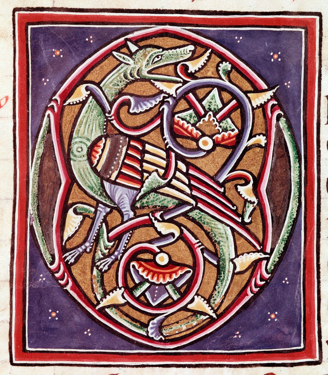 Carta inicial com criatura imaginária (miniatura de Unknown artist