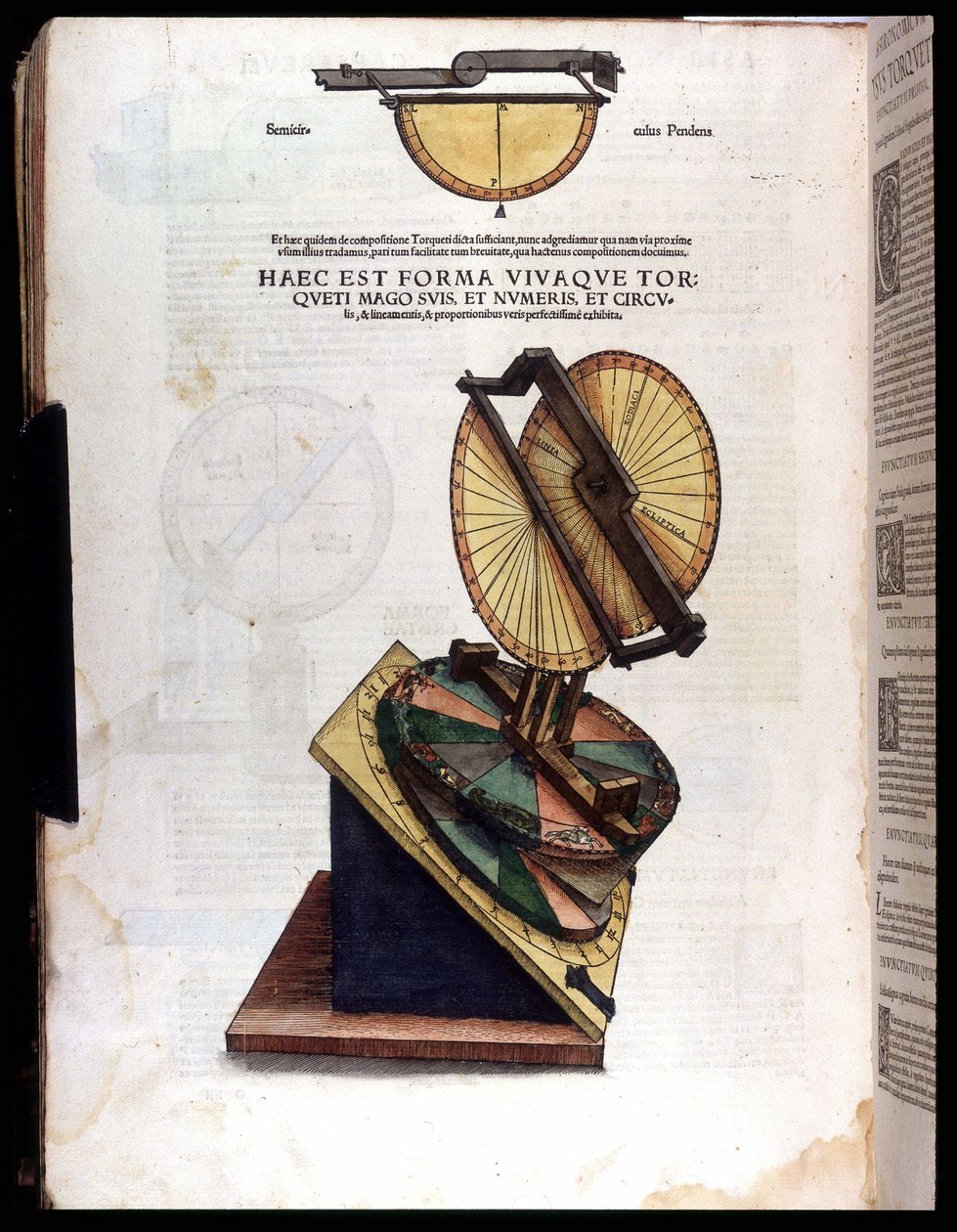 Instrumento de astronomia - em "Astronomicon caesarum", tratado do século XVI. de Unknown artist