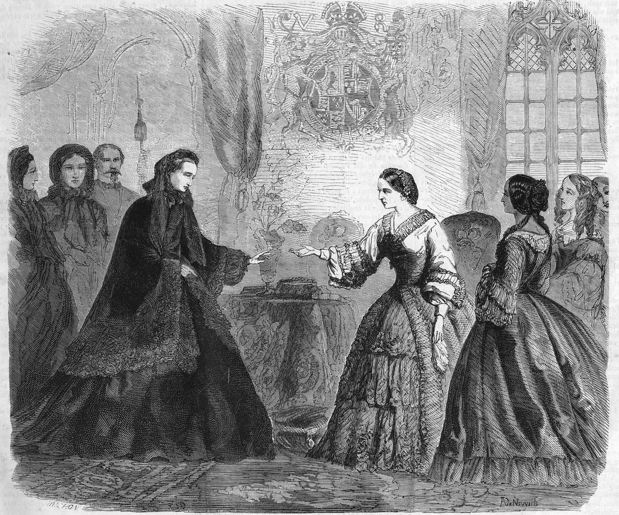 Entrevista de Impressora Eugenie e Rainha Victoria no Castelo de Windsor em 3 de dezembro de Unknown artist