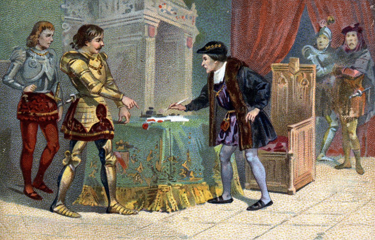Entrevista de Luís XI (1423-1483), Rei de França e Carlos o Negrito, Duque de Borgonha, a Peronne, em outubro de 1468. de Unknown artist