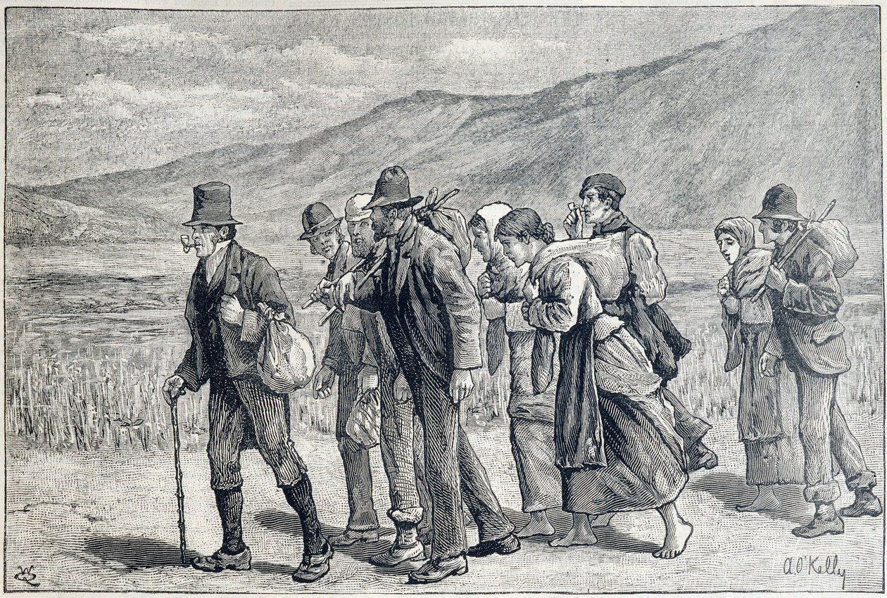 Irlanda: trabalhadores sazonais para a colheita de Unknown artist