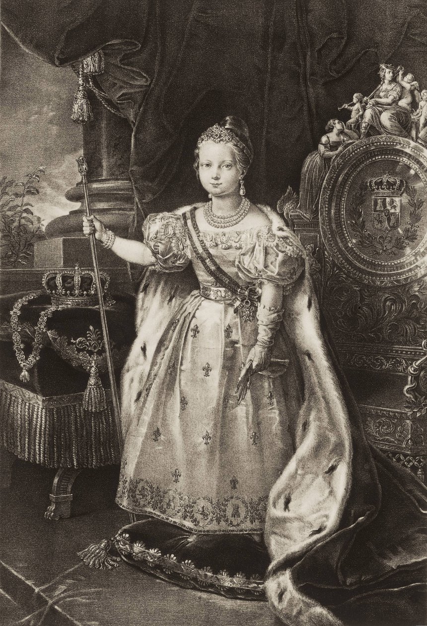 Isabella II (1830-1904). Rainha de Espanha (gravura) de Unknown artist
