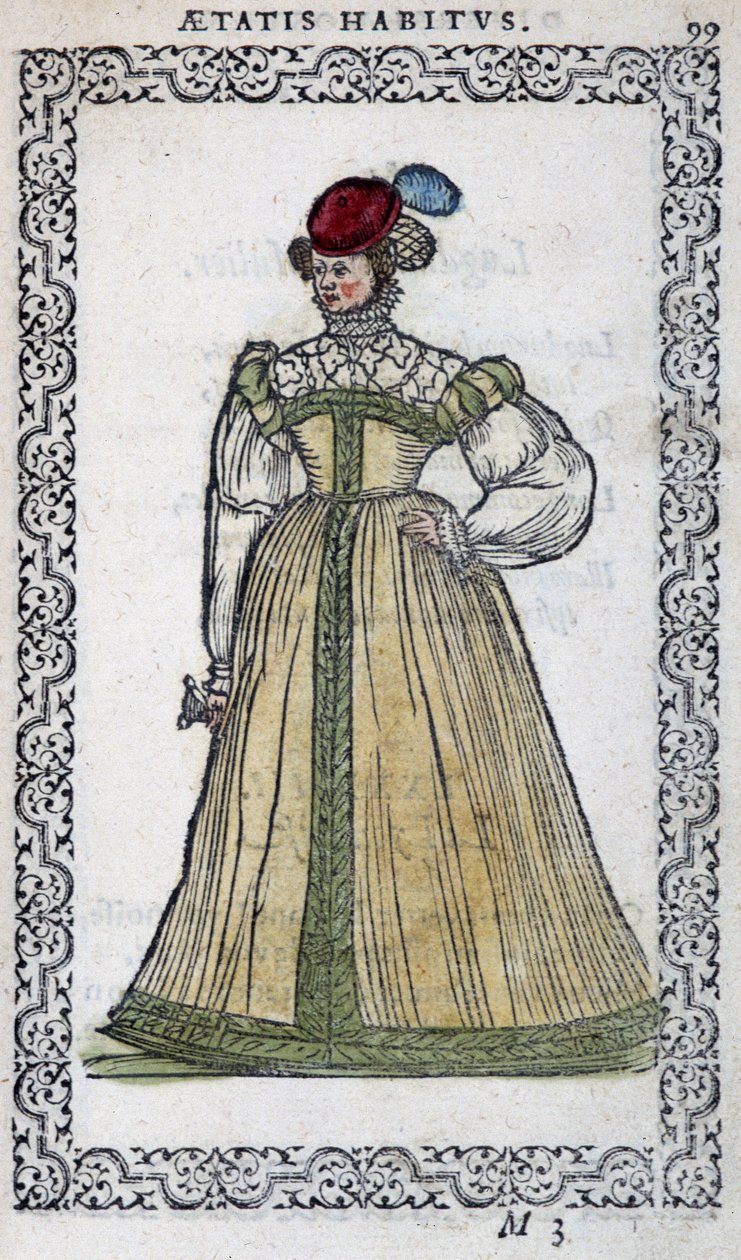 Mulher italiana - em "Habits et effigies" de Jean Sulperius de Unknown artist