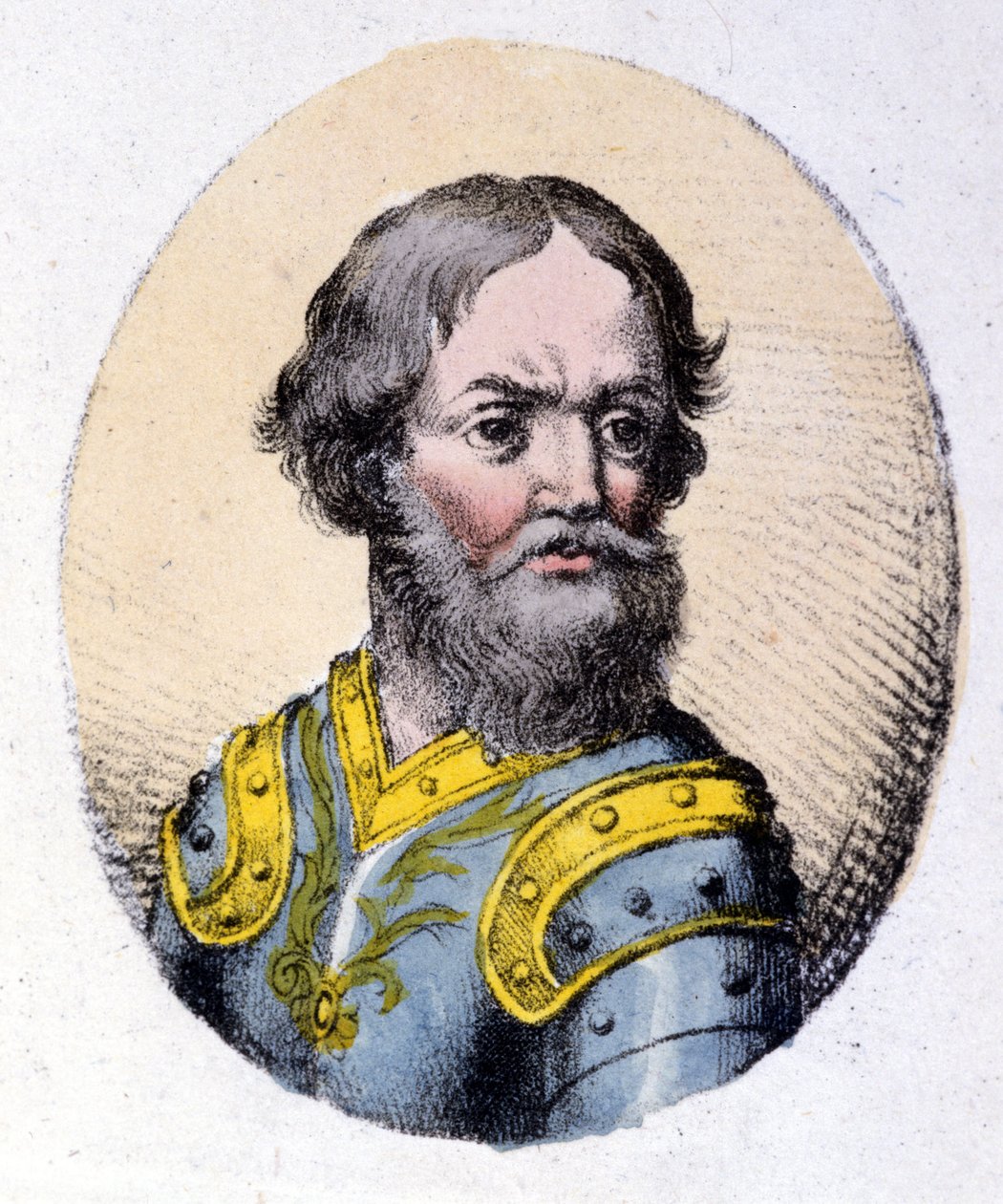 Ivan III Vasilyevich, o Grande (1440 1505). Grande Príncipe de Moscovo e Toda a Rússia (1462-1505). gravura do início do século XIX de Unknown artist