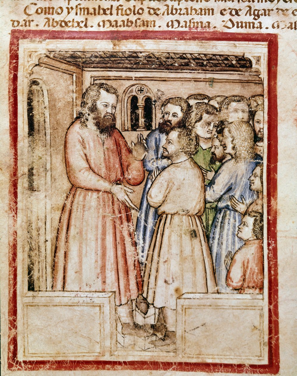 Jacob e seus doze filhos Miniatura do códice 212 (ou códice padovano ou Bíblia de Pádua) 1390-1400 Rovigo, Accademia dei Concordi de Unknown artist