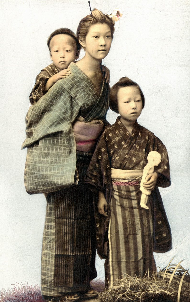 Crianças japonesas, final do século XIX de Unknown artist