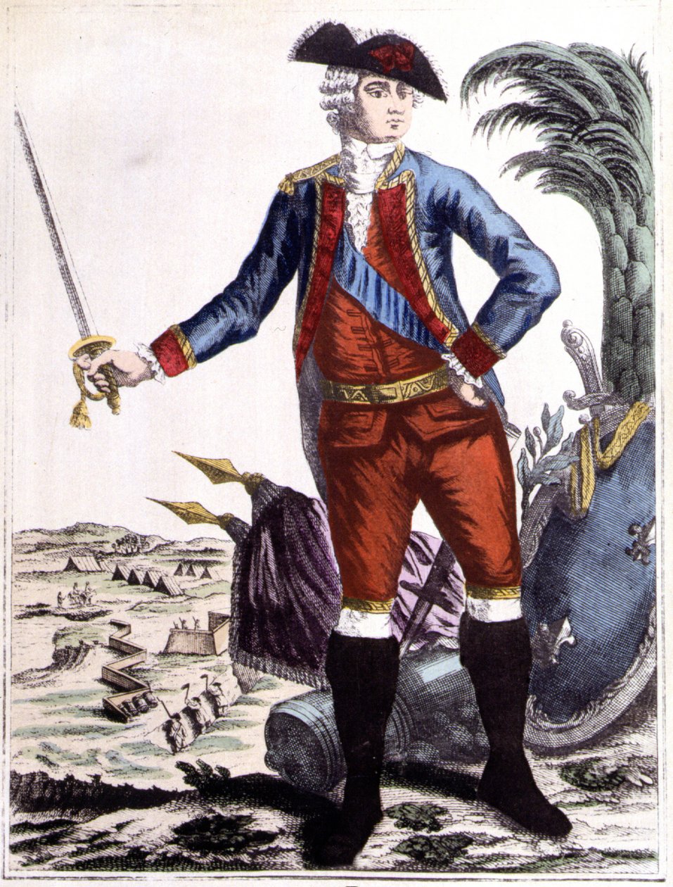 Jean-Baptiste Donatien de Vimeur, Conde de Rochambeau (1725 - 1807), Tenente-General das Armas do Rei, Comandante da Armee Francesa na América de Unknown artist