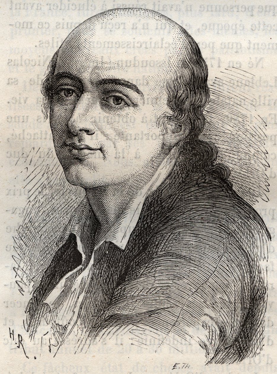 Jean-Claude Delametherie (Jean Claude la metherie) (1743-1817) naturalista, mineralogista e paleontólogo francês. de Unknown artist