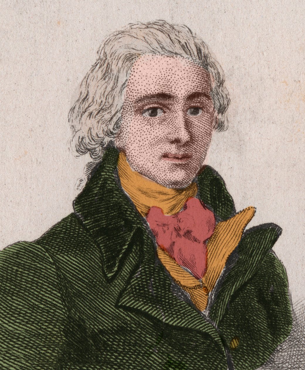 Jean-Pierre-Claris (Jean Pierre Claris) de Florian (1755-1794), dramaturgo, romancista, poeta, fabulista francês (1755-1794). Gravura de 1876. de Unknown artist