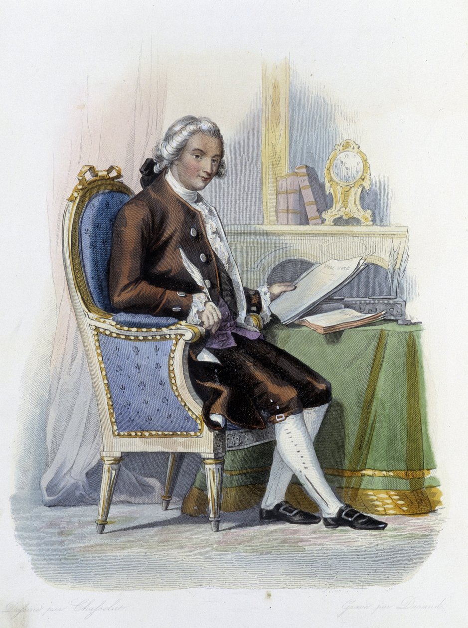 Jean Baptiste Louis Gresset (1709-1777) em Ed. Mennechet, "Le Plutarque francais de Unknown artist