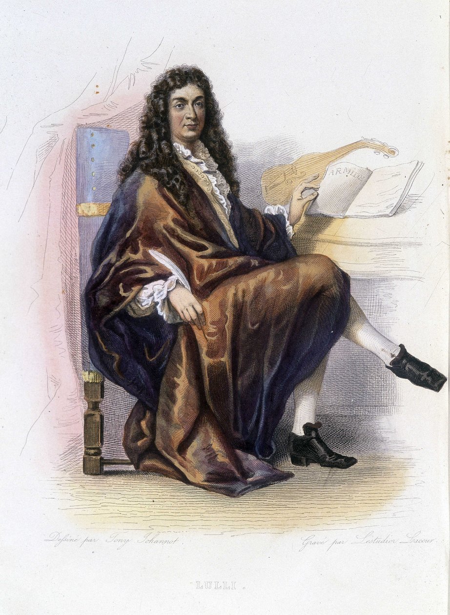 Jean Baptiste Lully (Giovanni Battista Lulli) (1632-1687) - em "Le Plutarque francais", ed. Mennechet de Unknown artist