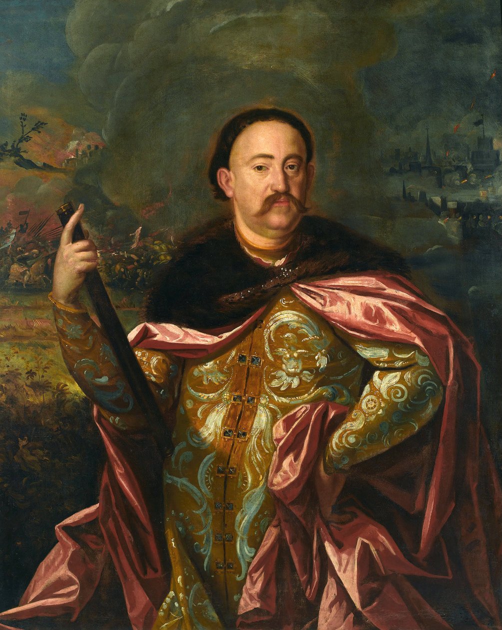 Jean III Sobieski - Retrato de João III Sobieski (1629-1696), Rei da Polónia e Grão-Duque da Lituânia - Anónimo - Último quartel do séc. - Óleo sobre tela - 128x108,5 - Museu do Palácio Wilanow de Unknown artist
