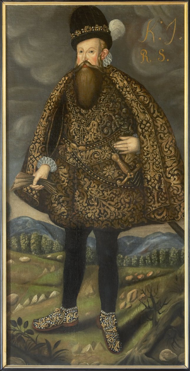 Jean III roi de Suede - Retrato do Rei João III da Suécia (1537-1592), Anónimo . Óleo sobre tela. Dimensão : 195x98 cm. Nationalmuseum Estocolmo de Unknown artist