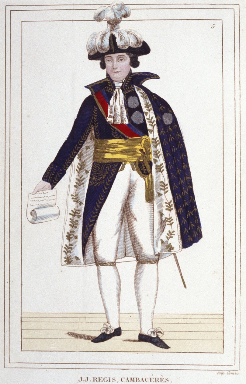 Jean Jacques Régis de Cambacérès (1753-1824), advogado e político francês. Gravura a partir de 1830. de Unknown artist
