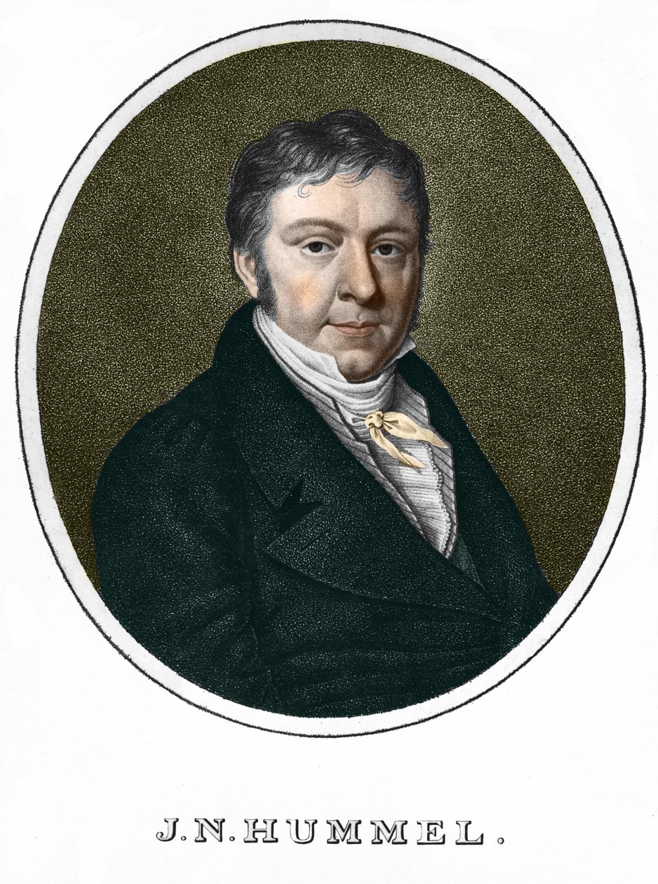 Jean Nepomucene (Jean-Nepomucene) Hummel (Johann Nepomuk Hummel) (1778-1837). pianista e compositor austríaco de Unknown artist