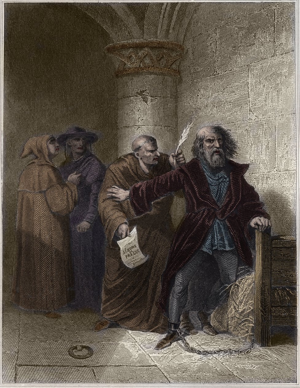 Jerônimo de Praga recusando-se a abjurar - Jerônimo de Praga (1379-1416) reformador da igreja, recusando-se a se retratar - Gravação em "Destinos Populares, ou História dos Atos Heróicos do Povo e sua Influência na Ciência, Artes, Indústria e Agricultura"  de Unknown artist