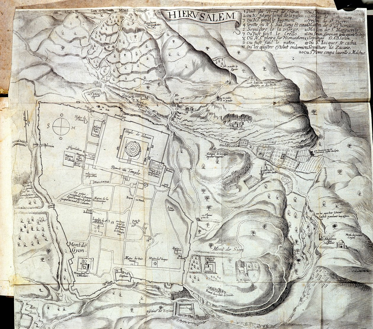 Jerusalém - na "Viagem do Levante feita por ordem do rei no ano de 1621", editada em 1629 de Unknown artist