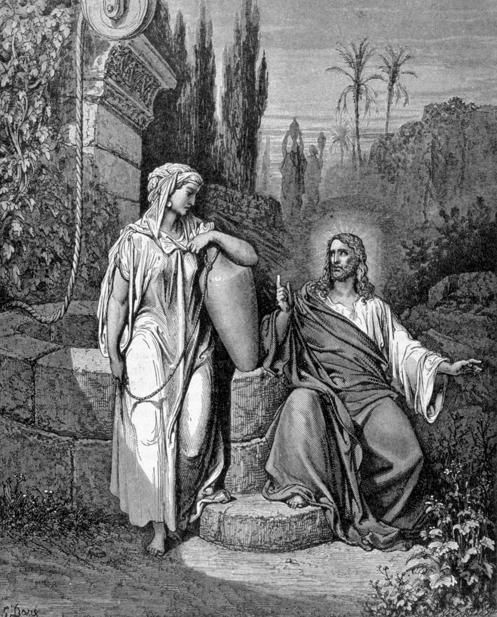 Jesus Cristo e o Bom Samaritano. O Evangelho segundo São João. de Unknown artist