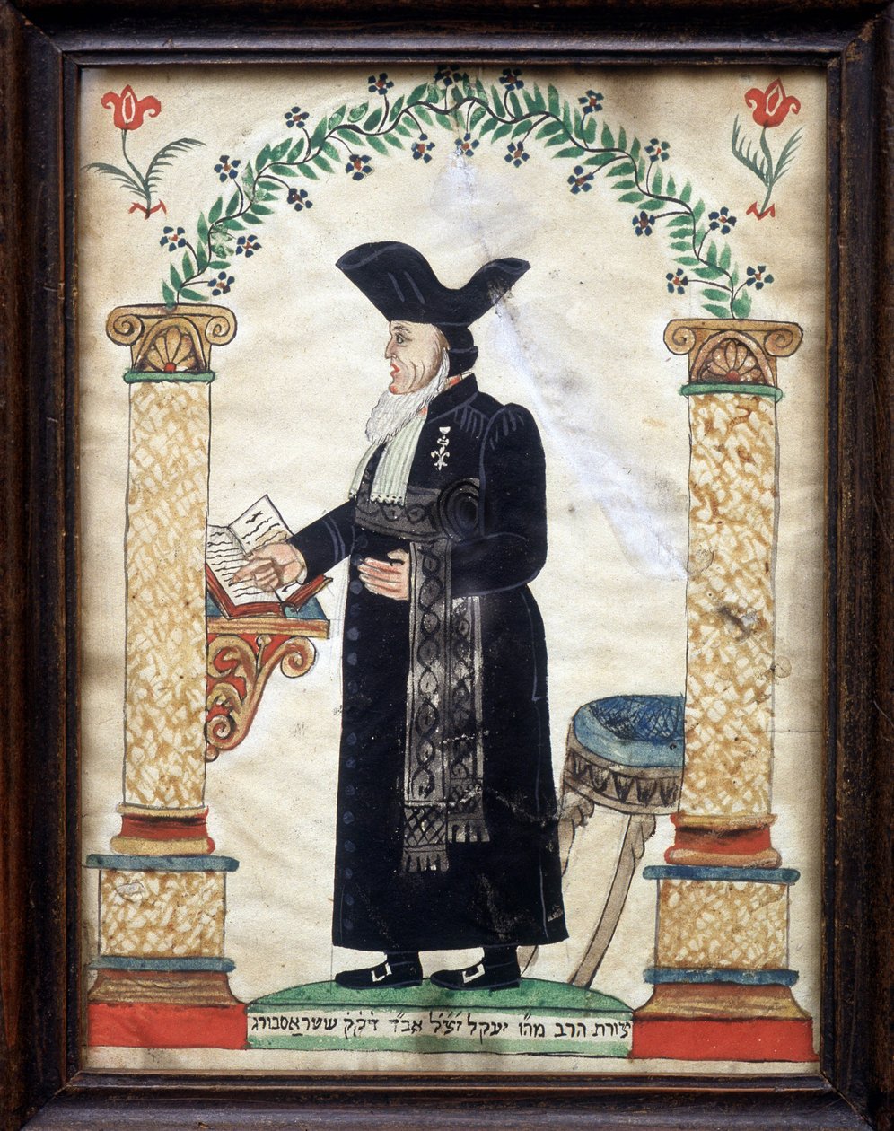 Arte folclórica judaica: Representação de um rabino de Unknown artist