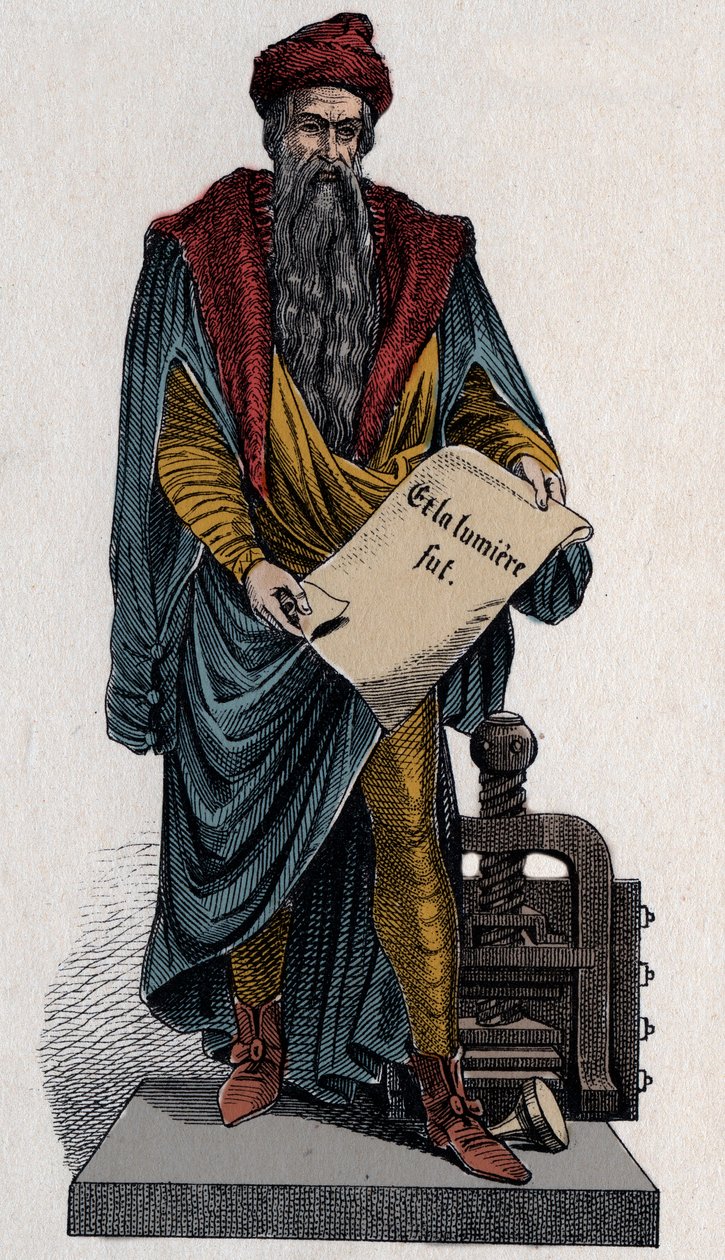 Johann Gutenberg, impressor e ourives alemão de Unknown artist