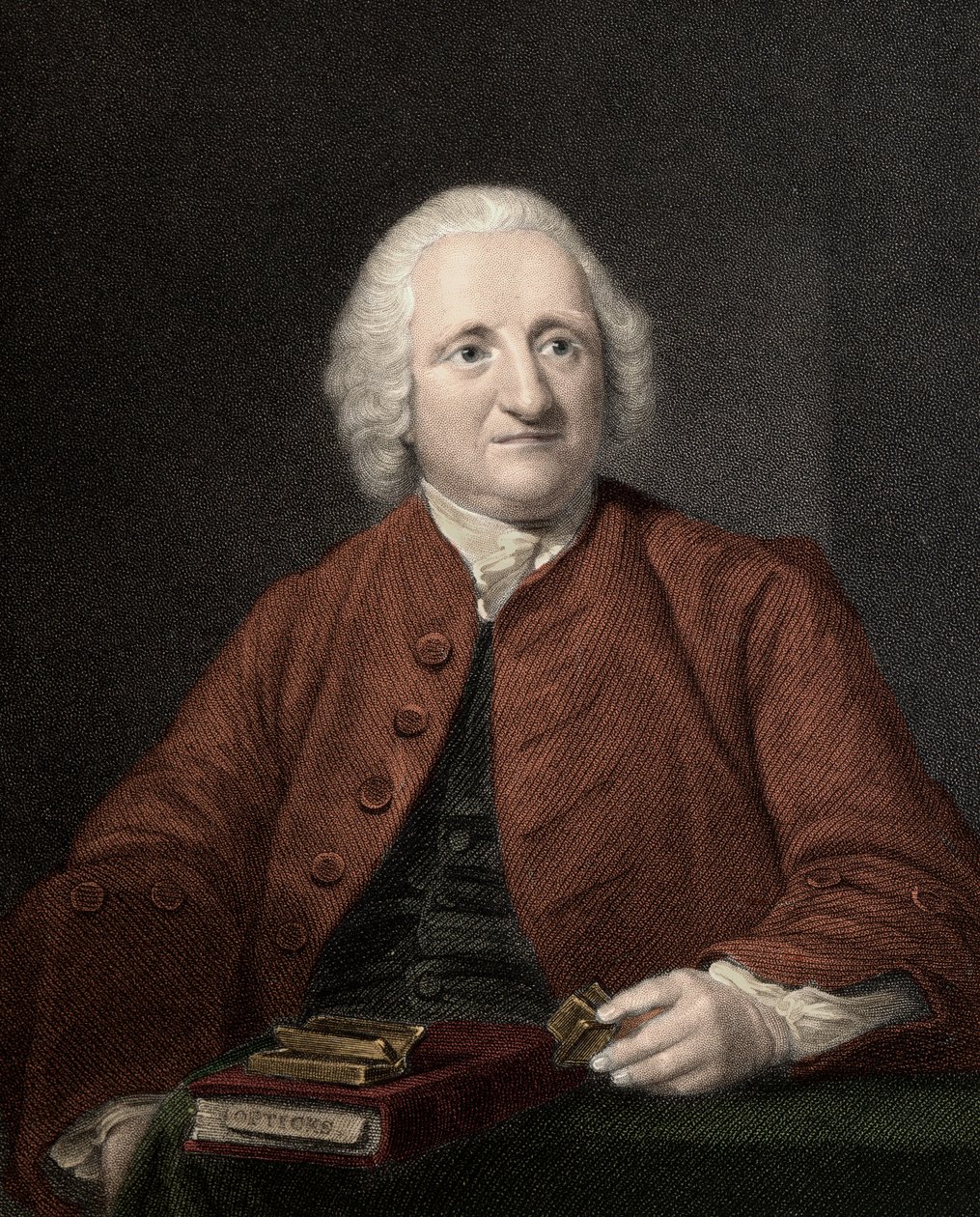 John Dollond 1706 - 1761 - gravura - século XIX de Unknown artist