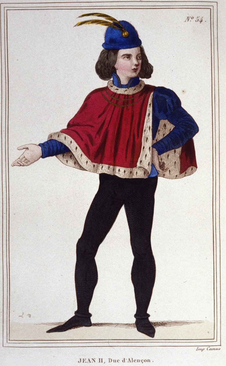 João II de Valois, Duque de Alençon (1409-1476). Comande o exército real acompanhado por Jeanne d