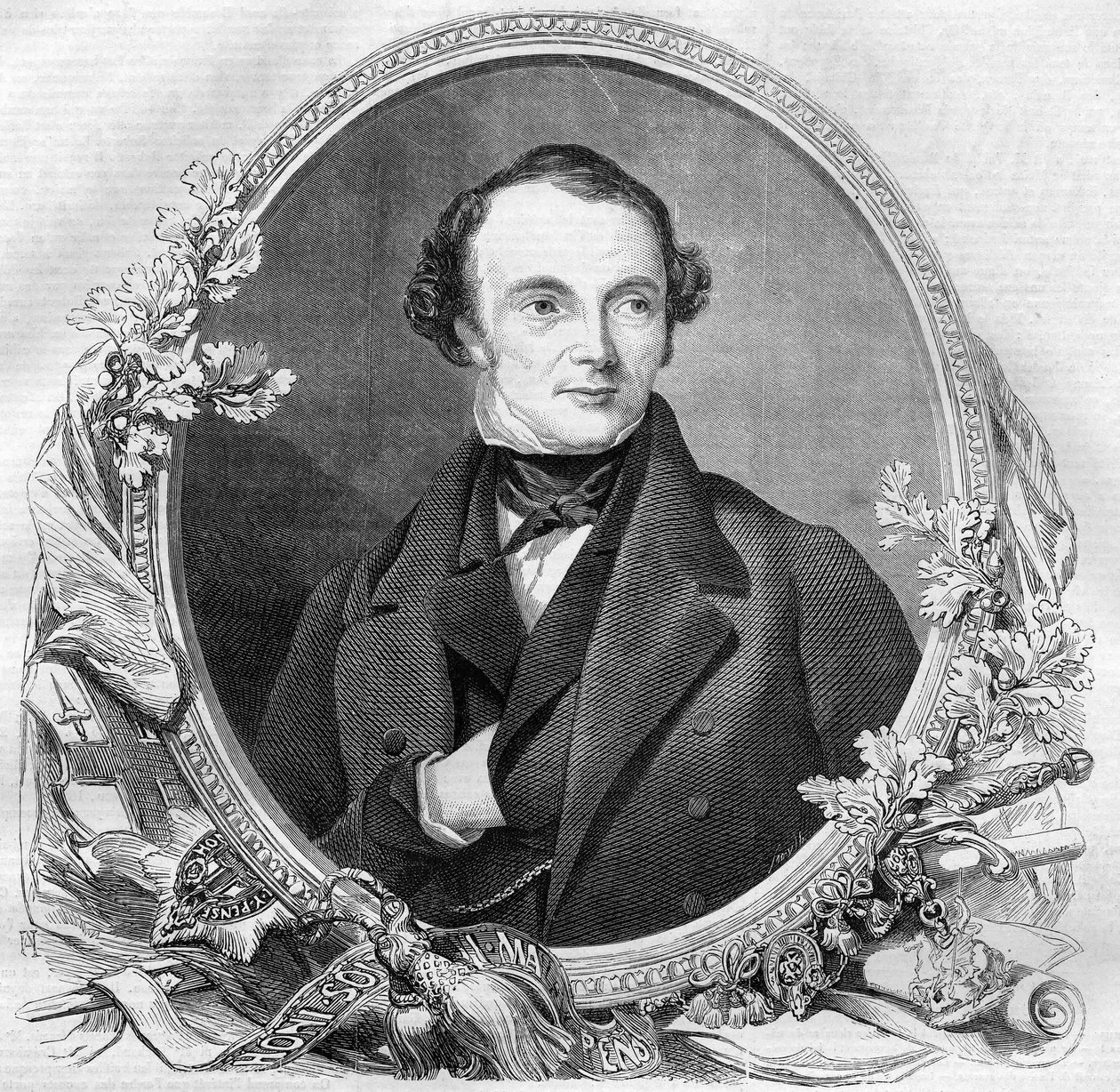 John Russell (1792-1878), gravura política britânica de 1860. de Unknown artist