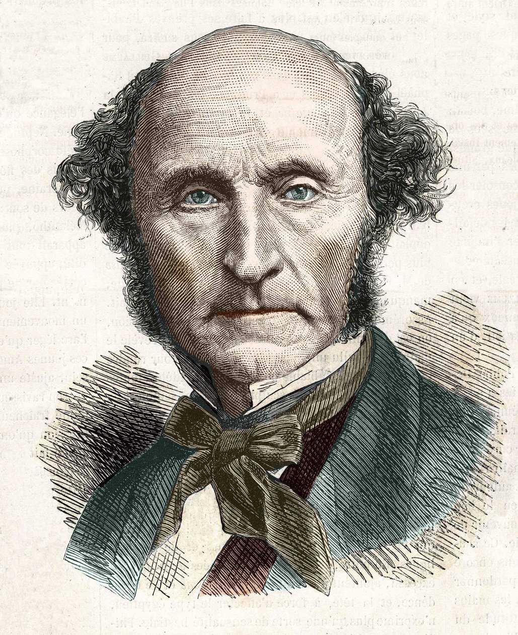 John Stuart Mill (1806 - 1873), filósofo e economista britânico. de Unknown artist