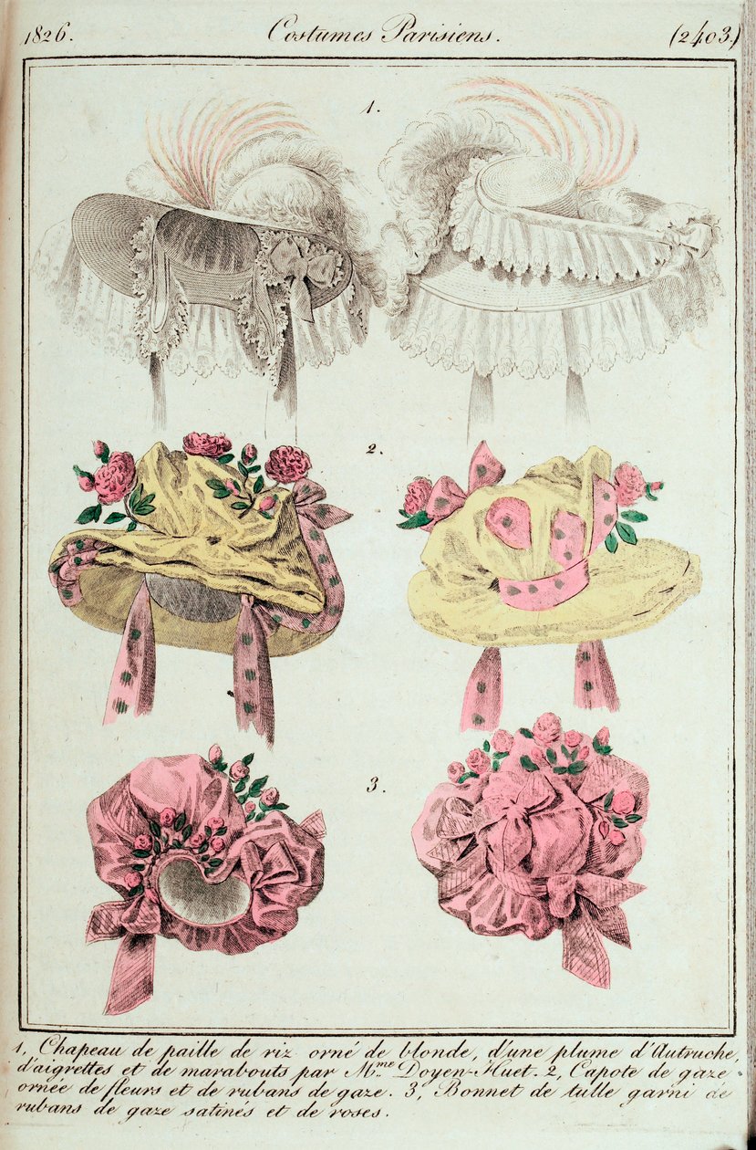 Journal des dames et des fashions, Parisiens costumes de Unknown artist