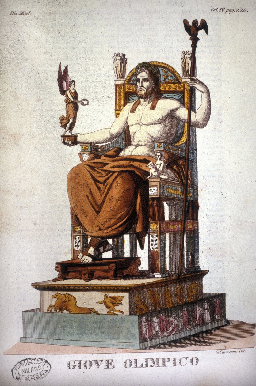 Júpiter (Zeus) - gravura de Unknown artist