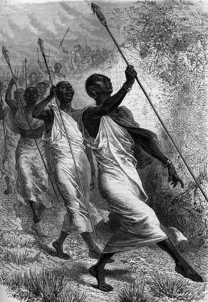 Kabba Righe (Kabba-Righe), Rei de Ounyoro (na África), e a sua sequela. Gravação em "Le Journal de la jeunesse". de Unknown artist