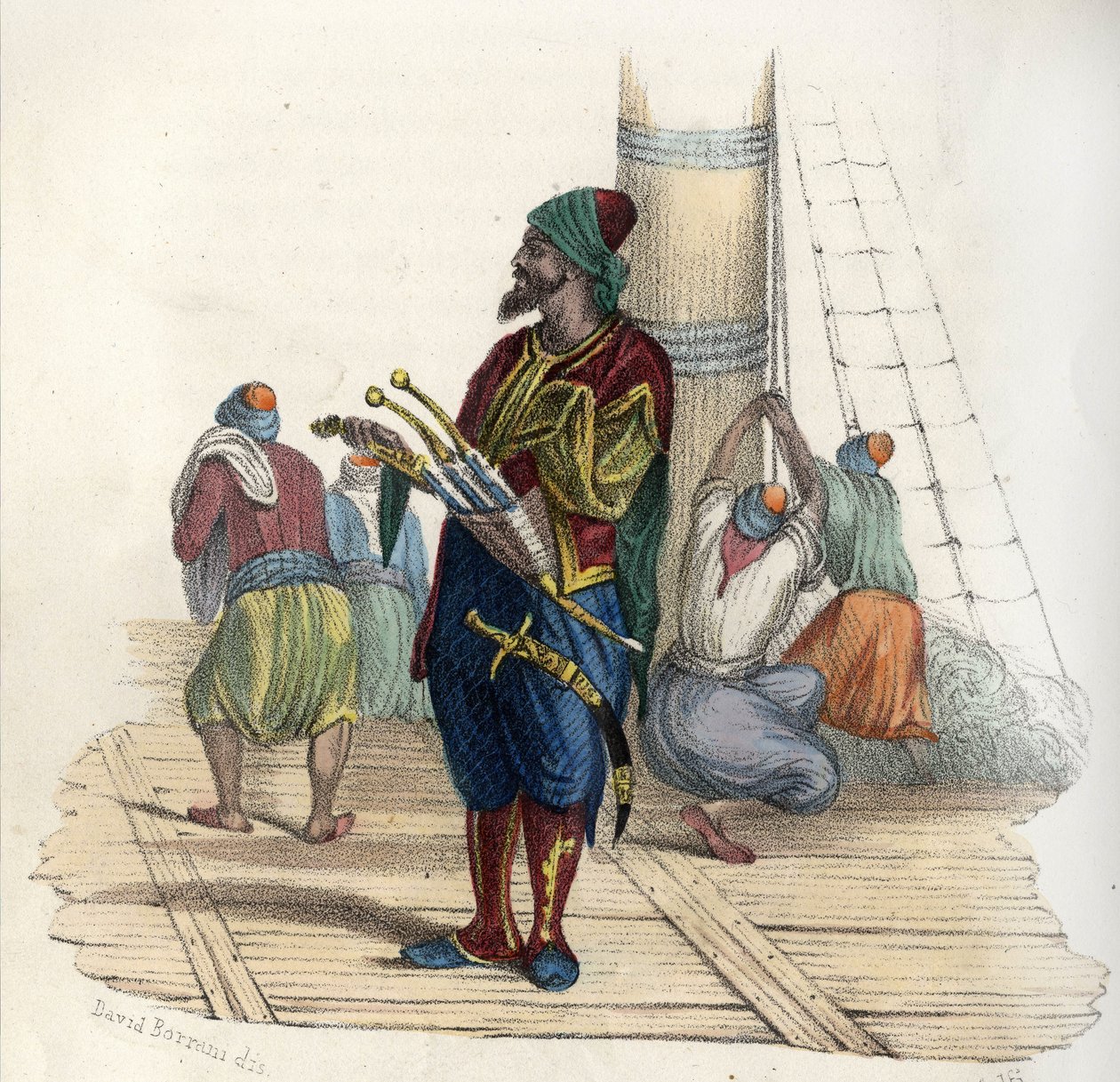 Khayr al-Din (v. 1476-1546), conhecido como Barberossa II, um corsário turco. Fundador do estado de Argel no século XVI. in" L