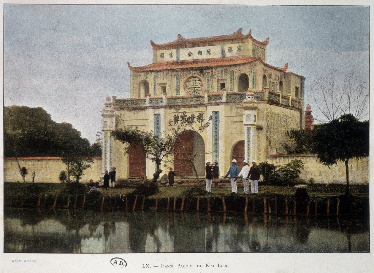 Kinh-Luoc Pagoda (Khin Luoc), Hanoi, c. 1895. de Unknown artist