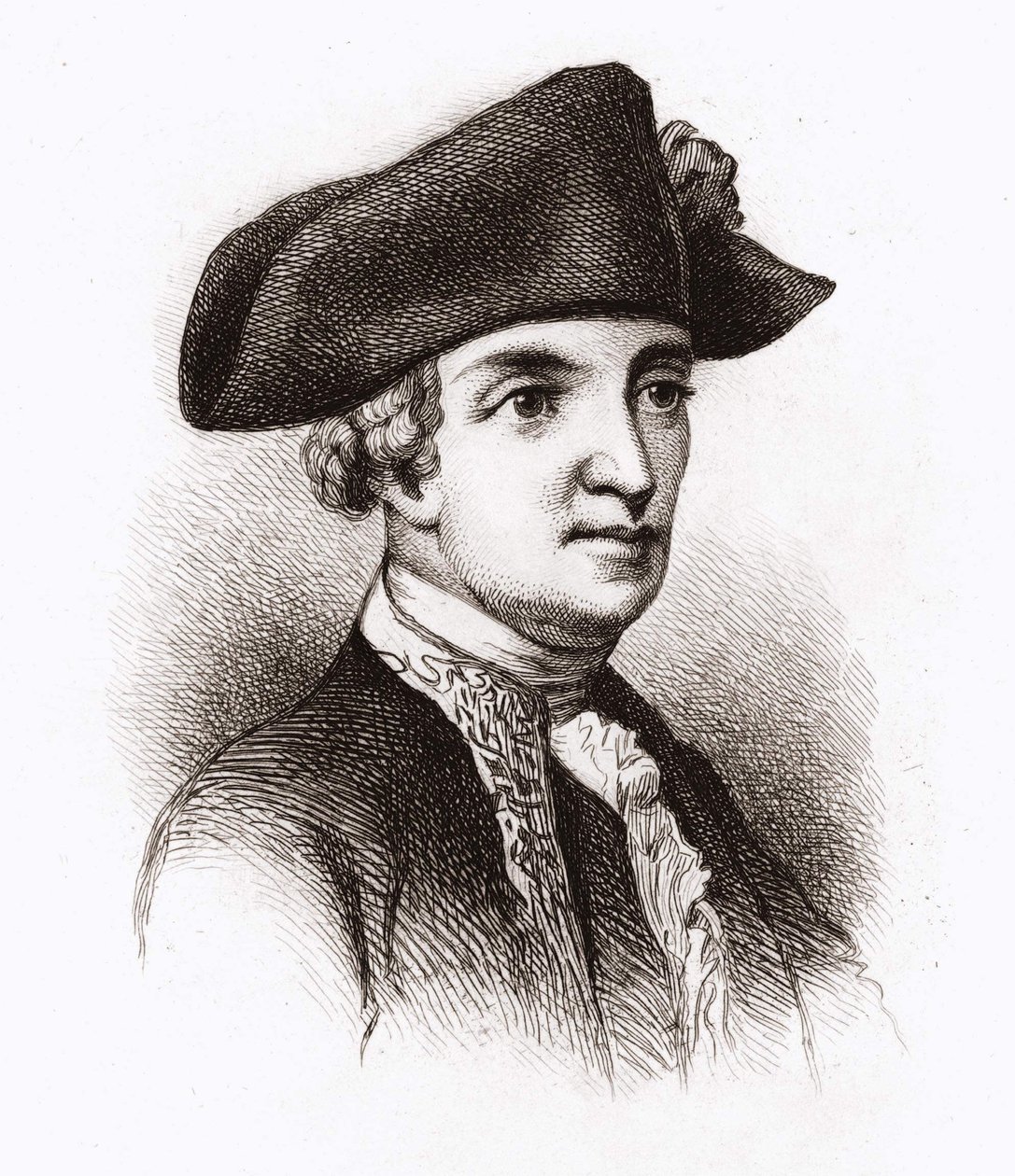 Cavaleiro de Chastellux, retrato de François Jean, Marquês de Chastellux (1734 - 1788), escritor e militar francês - grav. Século XIX. de Unknown artist