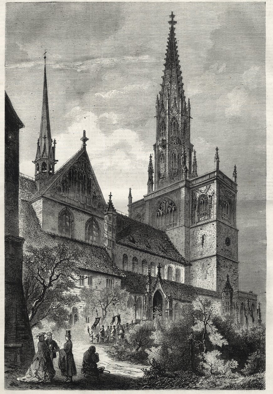 Konstanzer Munster - The Konstanz Minster ou Catedral de Konstanz - Alemanha - Cathedrale Notre-Dame (Notre Dame) de Constance - 1868 - de Unknown artist