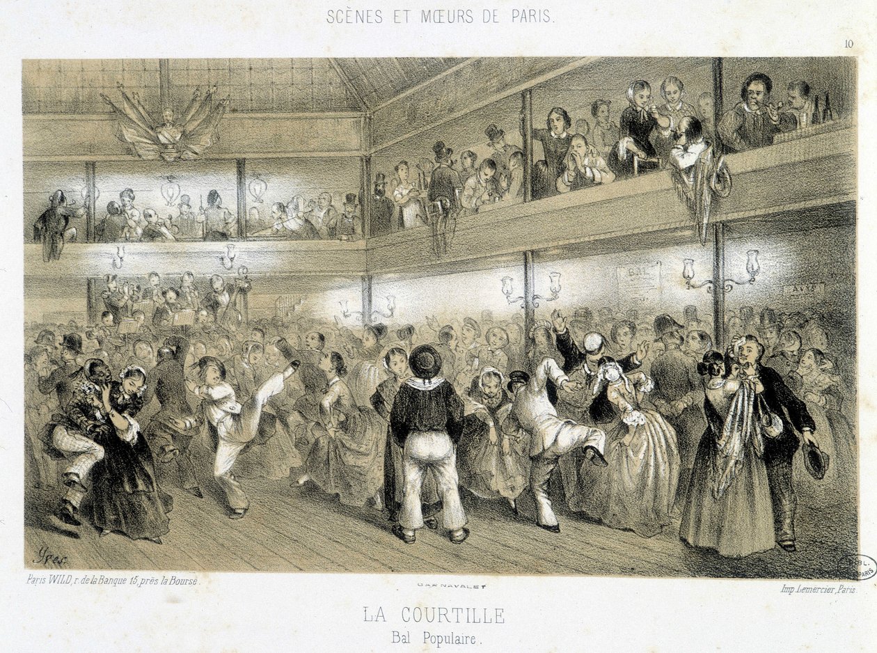 La Courtille: baile folclórico - século XIX de Unknown artist