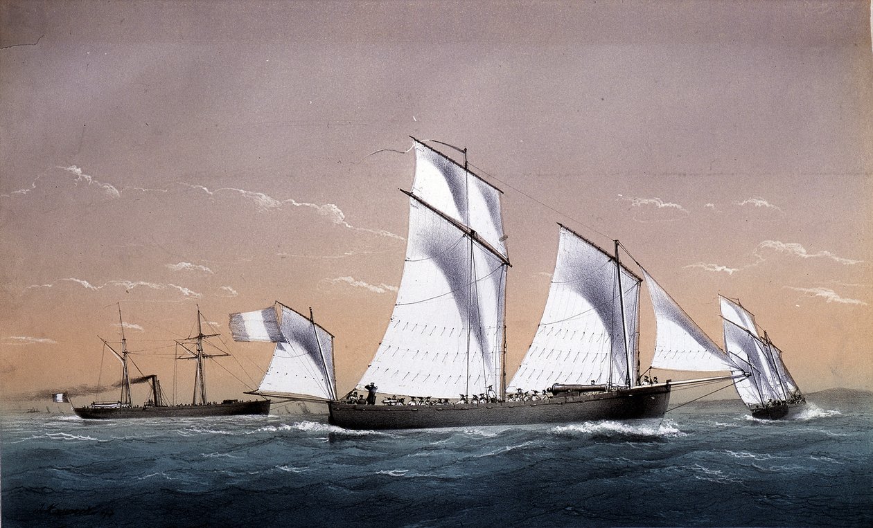 A Frota Universal - em "Marines circa 1850", A.D. de Unknown artist