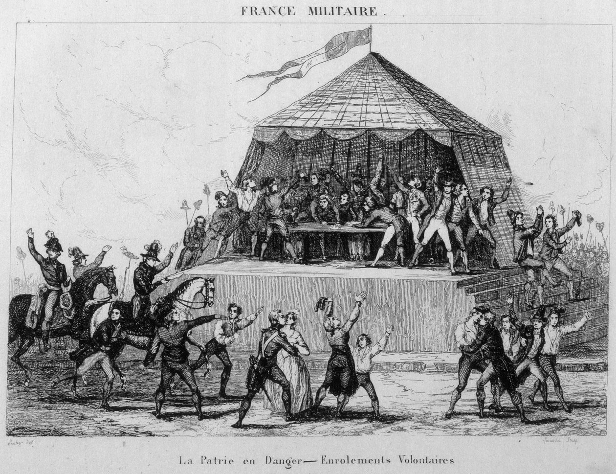 La Patrie en danger - Voluntary rockfill. de Unknown artist